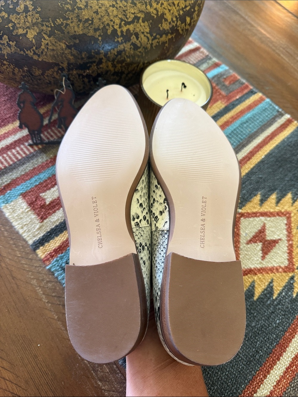 Black & White Snake-Print Loafers - Picture 6 of 6